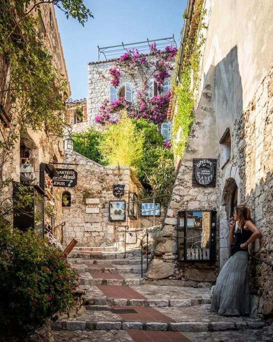 Studio Tout Confort Avec Parking Et Terrasse A Eze Village Exteriér fotografie